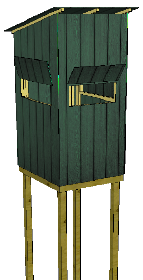 Sketchup drawing of deer stand