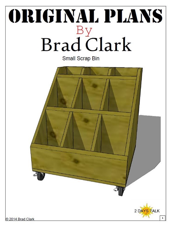 First page preview of the wood storage bin plans