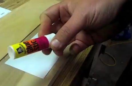 Cut sheets attached to wood for the dry sink