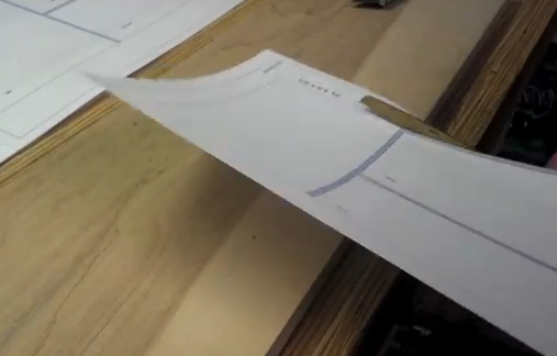 Dry sink cut sheets being trimmed