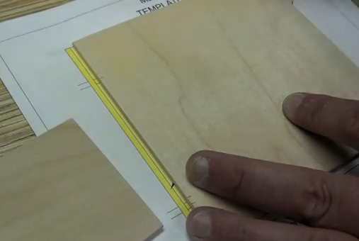 Transferring alignment marks for shelves and drawer