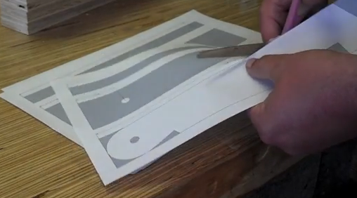 Cornhole board template pieces