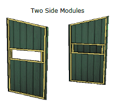 Sketchup drawing of the two side modules for the modular deer stand