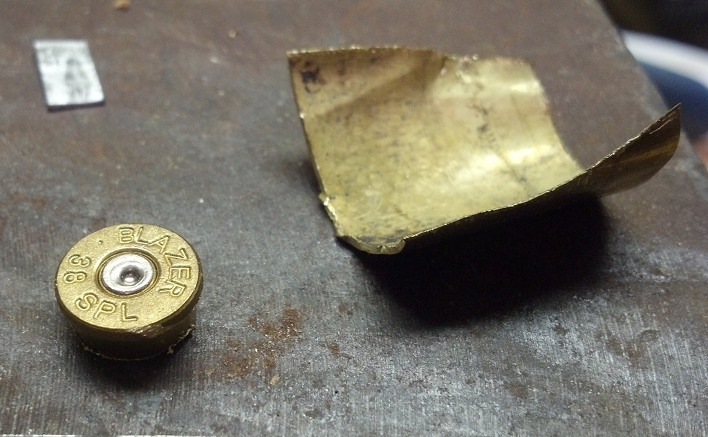 harvesting the brass from a spent 38 round