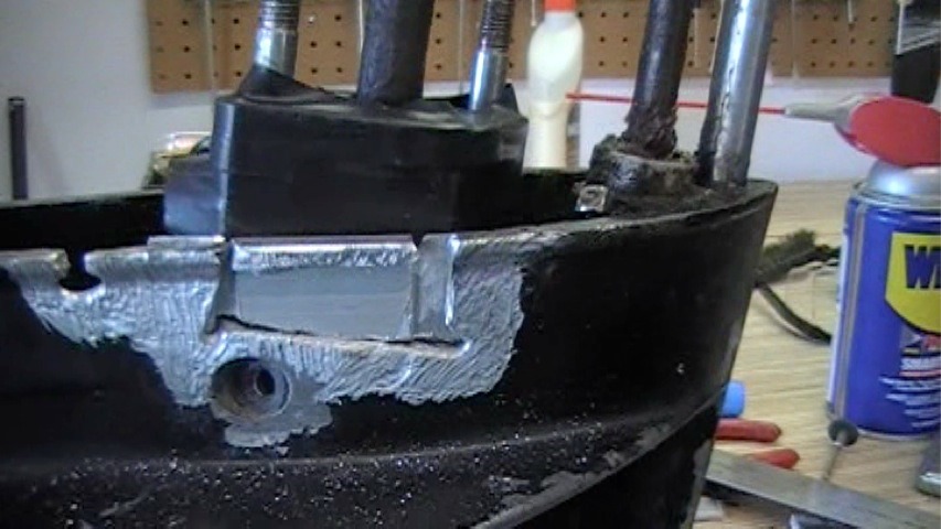 Outboard Foot Repaired with JB Weld