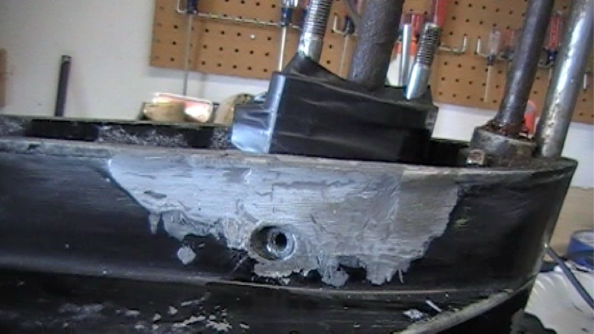 Outboard Foot Repaired with JB Weld