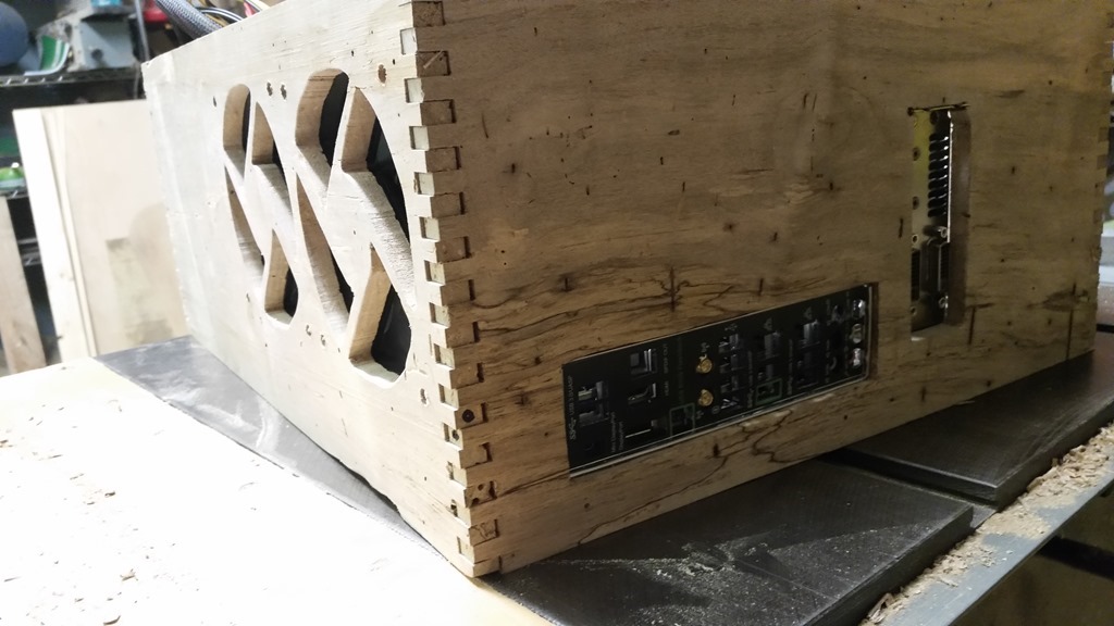 Wooden Computer With Chessboard Top