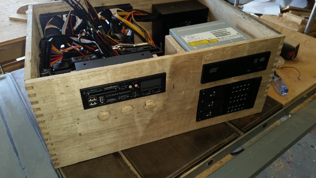 Wooden Computer With Chessboard Top