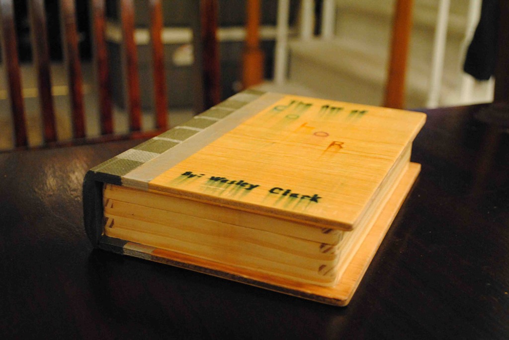 Wooden book Coloring Box