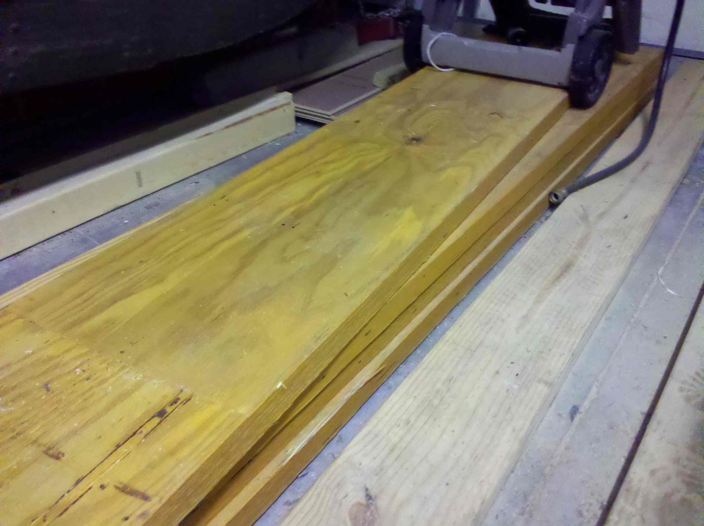lvl plywood beams prior to ripping and planing them down