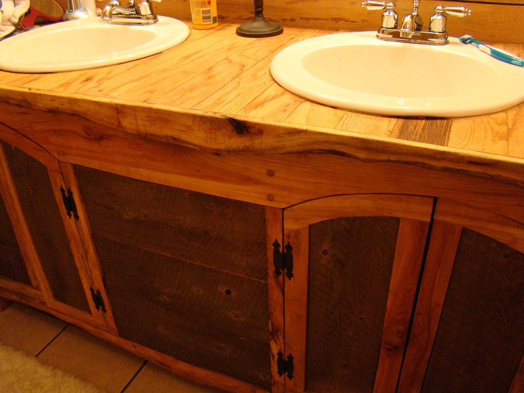 Vanity Built with live edge Lumber